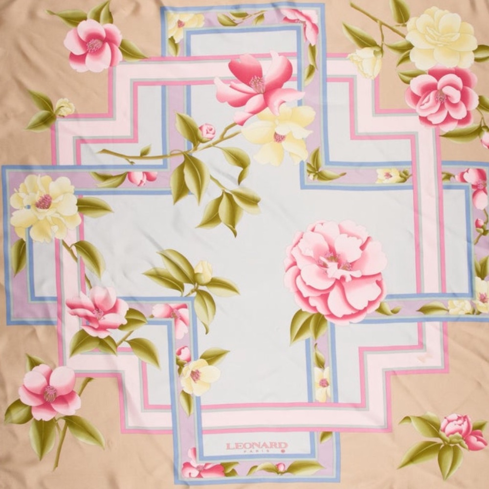 Leonard Paris 100% silk scarf